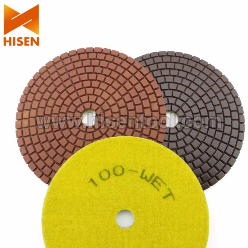 Professional 7" Diamond Wet Flexible Polishing Pads