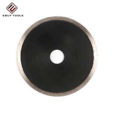 Black 4.5 Inch Continuous Rim Saw Blade for Tile Porcelain, 115mm Diamond Cutting Blade