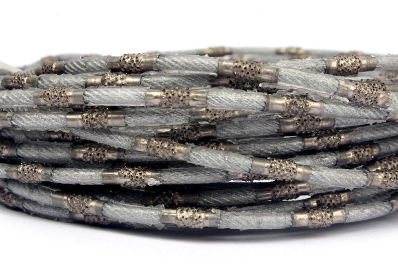 Pct 4.0mm Vacuum Brazed Abrasive Marble Diamond Stone Cutting Wire