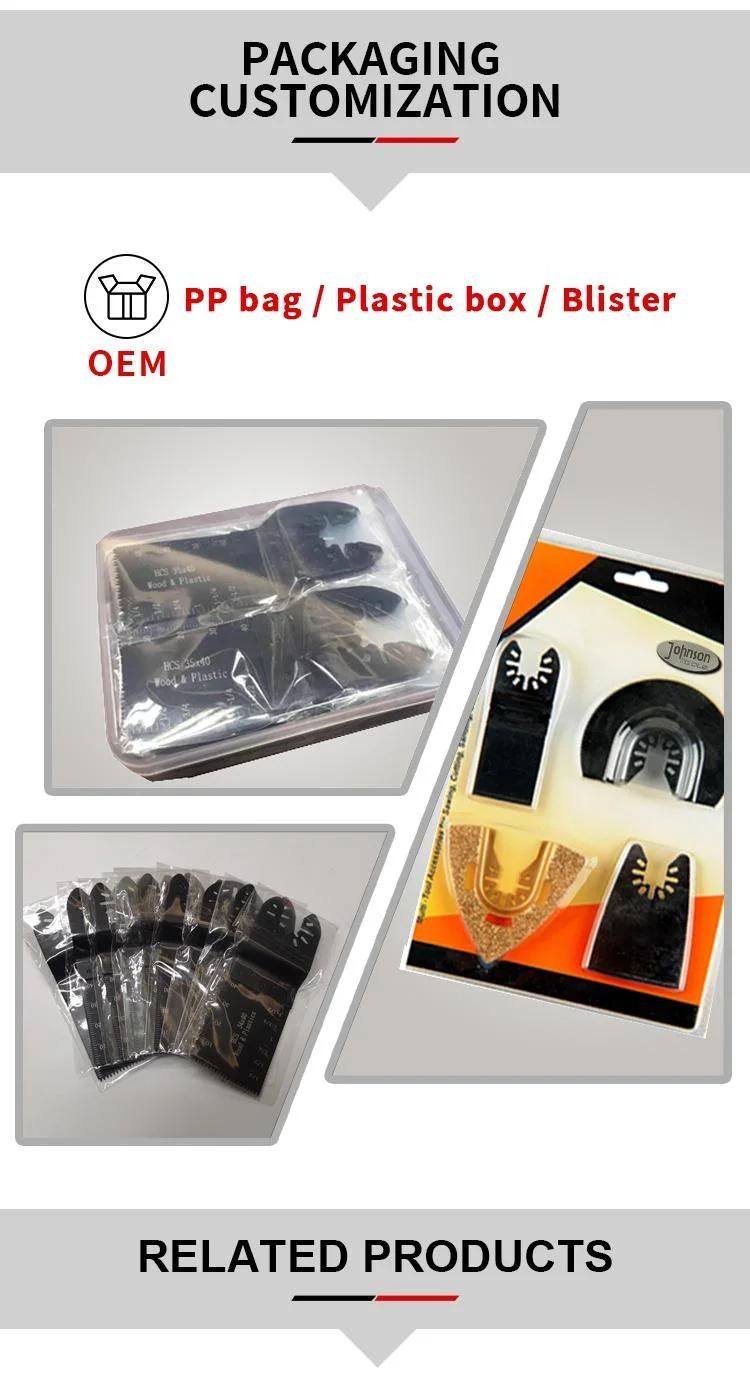 65X40mm Japan Teeth Oscillating Multi Tool with Quick Release Connection Saw Blades for Cutting Wood Plastic and Metal