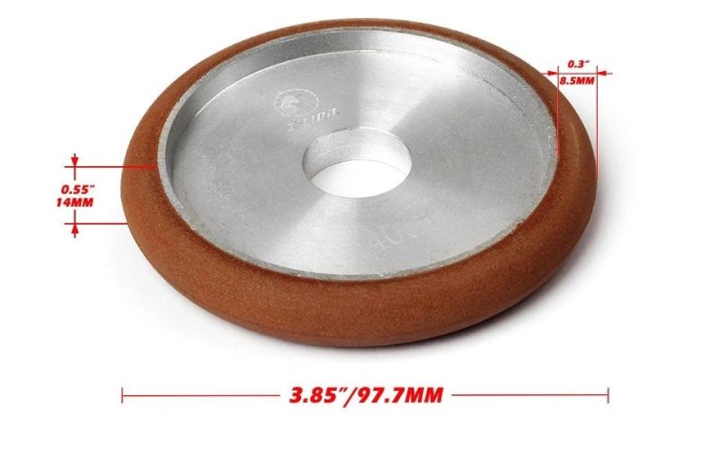 4" Resin Bond Diamond Groove Grinding Wheel for Stone Ceramic