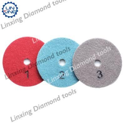 Granite Slab Tile Marble Stone Diamond Polishing Pads Abrasives Sandpaper 3-Step Pad