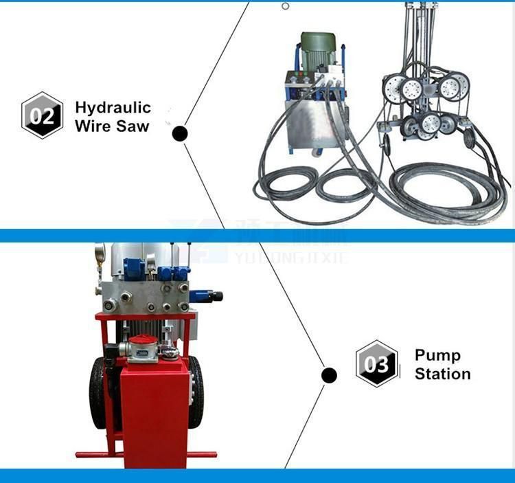 Hydraulic Concrete Stone Bridge Cutting Diamond Wire Saw Machine