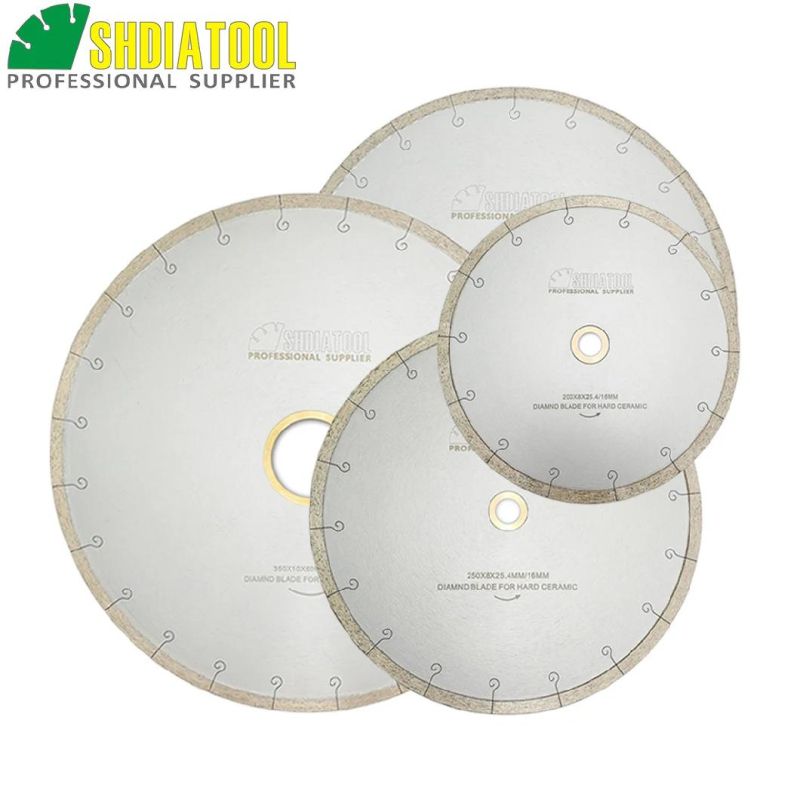 Hot-Pressed Premium Continue Rim Diamond Saw Blade with Hook Slot Lower Noise Better Performance