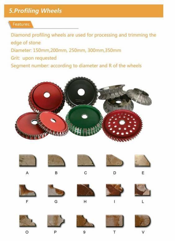 Full Segmented Diamond Grinding Wheel for Glass Edging Machine