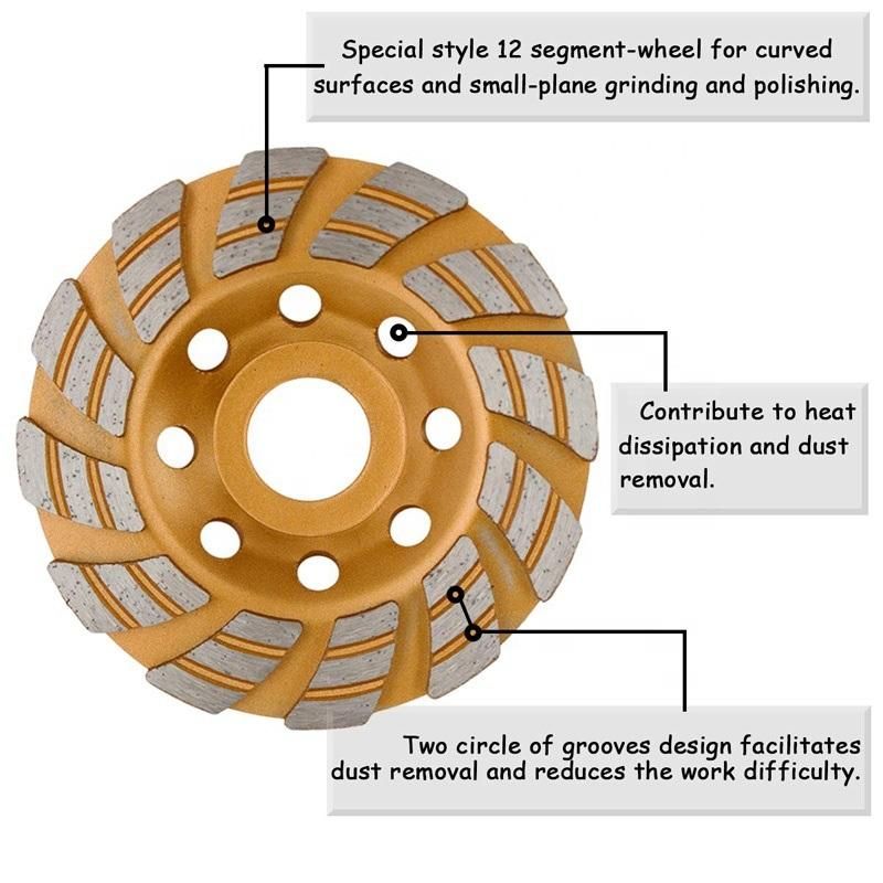 Turbo Diamond Cup Grinding Wheel for Concrete Stone