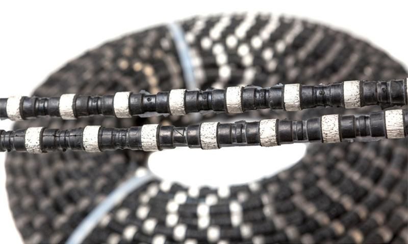 11.0mm 11.5mm Rubber Coated Granite Diamond Cable