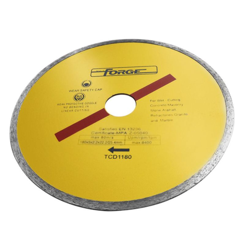 180mm (7") Cutting Disc Continuous Rim Diamond Blades