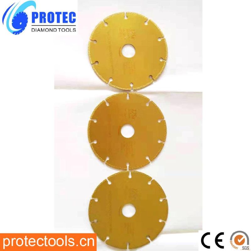 Vacuum Brazed Diamond Blades for Steel Metal Tube Iron