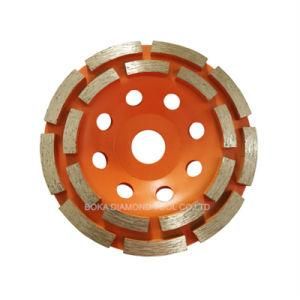 Concrete and Stone Polish Segmented Turbo Double Row Diamond Cup Grinding Wheel