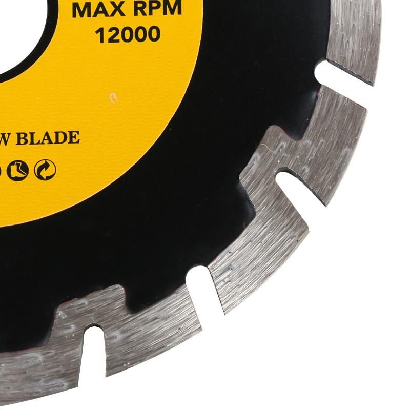 125mm 7 Inch Style Deep Teeth Diamond Circular Saw Blade with Productive Teeth for Dry and Wet Cutting Stone, Concrete, Granite