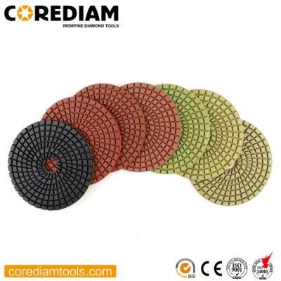 100mm Wet Use Diamond Flexible Polishing Pad for Granite/Marble