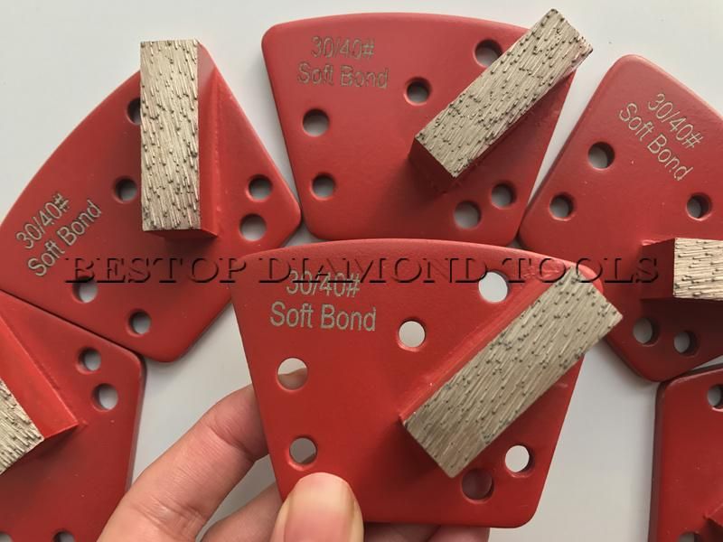 Trapezoid Double Segment Diamond Metal Bond Grinding Plate