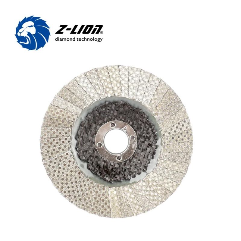 5"Z Lion Diamond Electroplated Flap Disco for Stone Ceramic Concrete Grinding