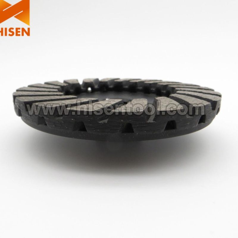 4" 100mm Turbo Segmented Diamond Cup Wheel with 5/8"-11 Thread