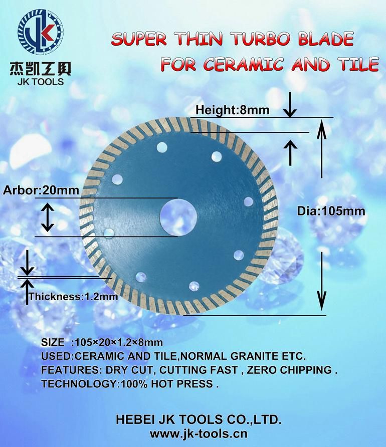 4" Super Thin Turbo Diamond Saw Blade for Tile