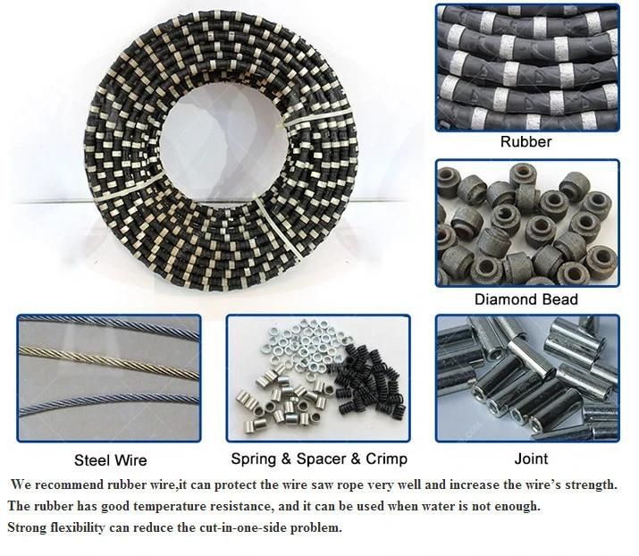 Rubber Wire Diamond Tool for Marble Quarry