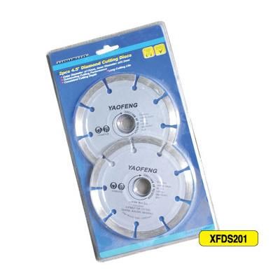 2 Pieces 4.5&quot; Segmented Diamond Circular Saw Blades Cutting Discs Set