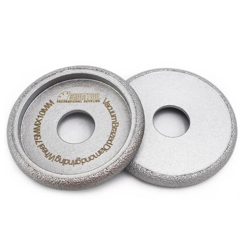 Shdiatool 75X10mm Vacuum Brazed Diamond Flat Grinding Wheel Profile Grinding Wheel for Marble Granite Quartz Ceramic