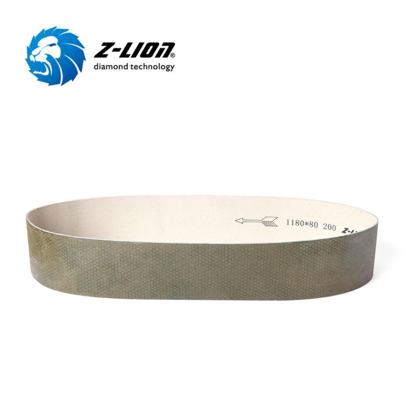 Zlion Abrasive Electroplated Diamond Sanding Belt for Stone Polishing