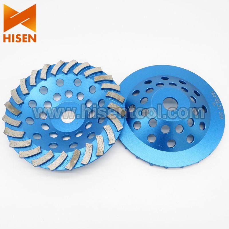 5/8"-11 Thread Spiral Turbo Diamond Grinding Cup Wheel