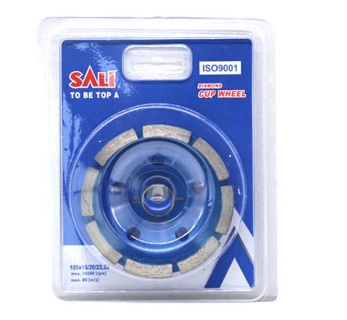 Sali Manufacture Double Rows Sintered Diamond Grinding Cup Wheel