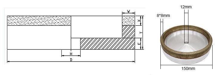 Glass Diamond Cup Grinding Wheel for Glass