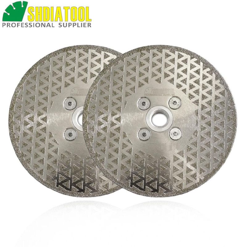 Diatool 4.5" 115mm Electroplated Diamond Cutting & Grinding Blade M14 Thread Single Side Coated Diamond Saw Disc