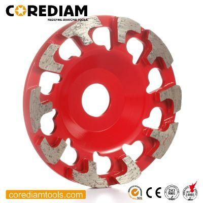 T-Type Silver Brazed Diamond Grinding Cup Wheel for Concrete and Masonry Materials in All Size/Diamond Grinding Cup Wheel/Tooling