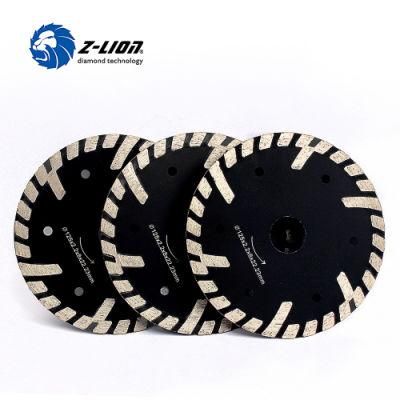 Turbo Diamond Cutting Blade with Protection Teeth for Stone/Granite/Sandstone/Concrete