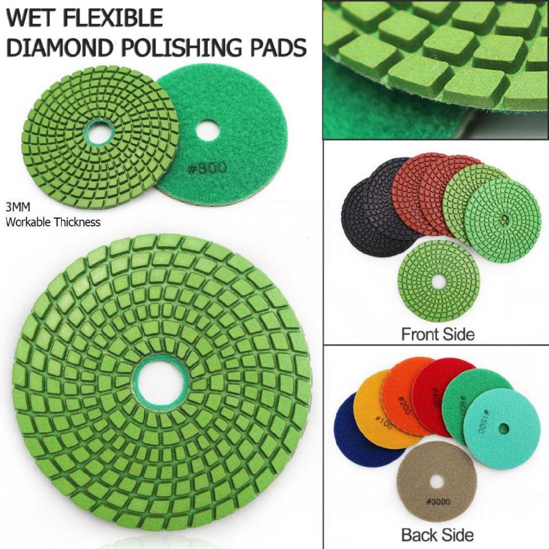 Wet Diamond Flexible Polishing Pads for Granite Marble Ceramic