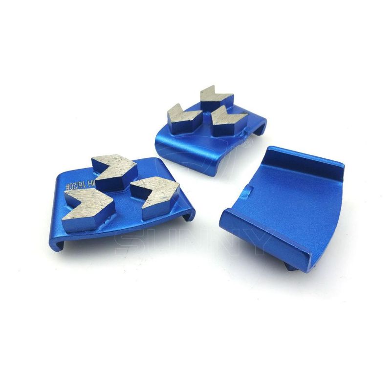 3 Arrow Segments Diamond Grinding Plates for Concrete Floor