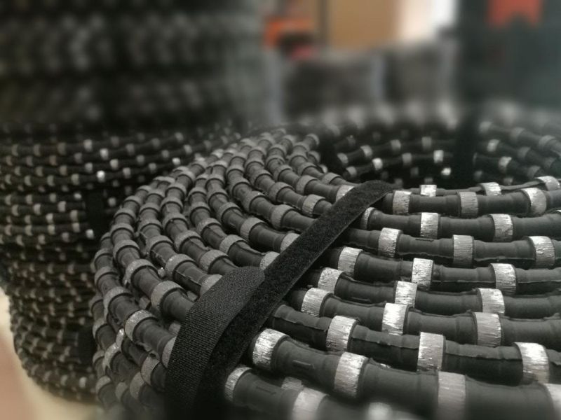 Diamond Wire Rubber Coated for Marble Quarry