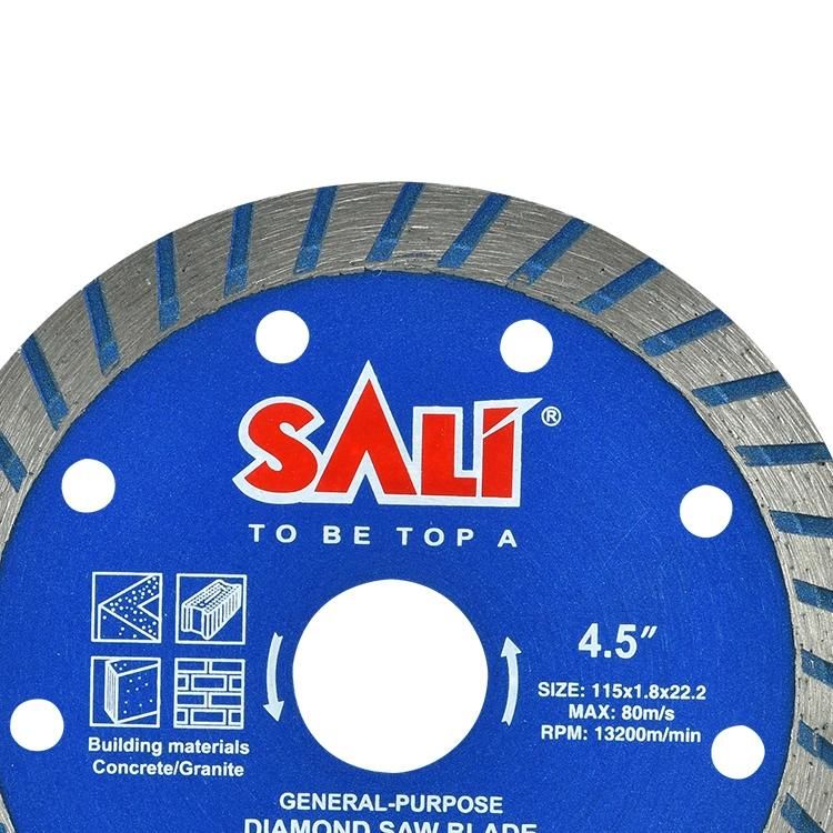 Sali 4.5inch 115*1.8*22.2mm High Quality Turble Diamond Saw Blade