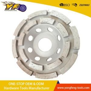 Single or Double Row Diamond Cup Grinding Wheel for Concrete