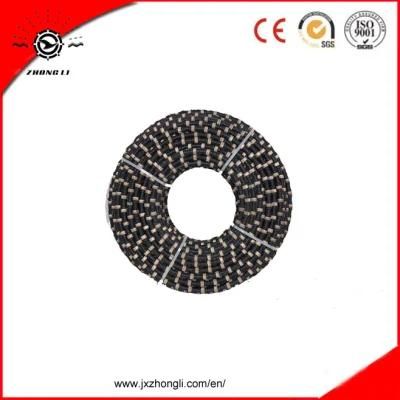 High Efficiency Sintered Beads Abrasive Diamond Wire Saw for Granite Quarry