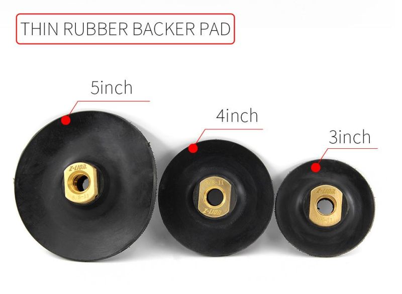 Soft 4 Inch Rubber Backer Pad Diamond Wheel for Angle Grinder