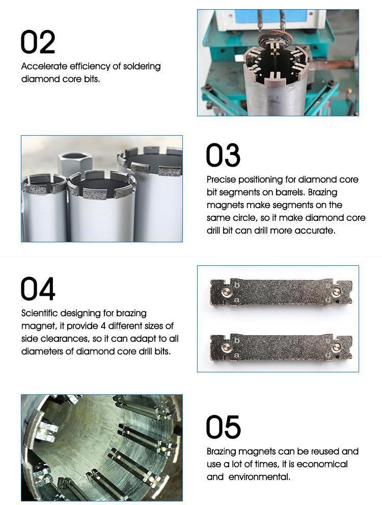 Brazed Holder Welding Magnets for Retipping Diamond Core Drill Bit