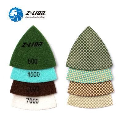 Diamond Polishing Tool Triangular Sanding Pads for Glass Ceramic Granite