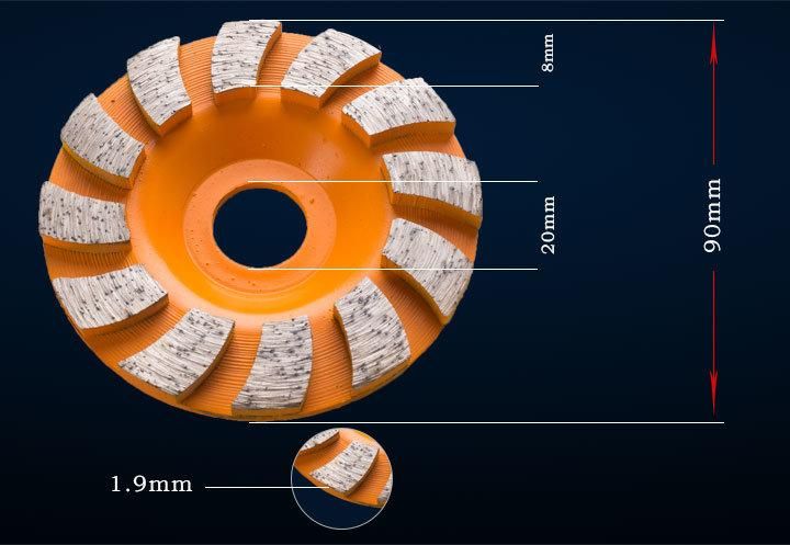 5 Inch 125 mm Diamond Cup Grinding Wheel for Concrete Surface