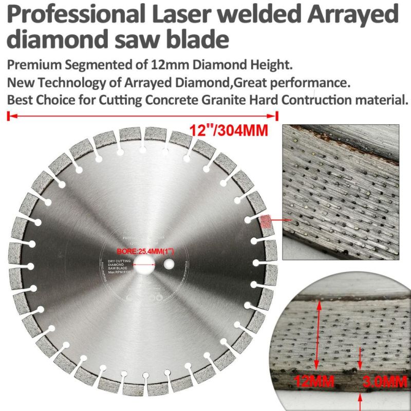 4.5"/5"/7"/9" Professional Laser Welded Diamond Saw Blade Arrayed Diamond Blade
