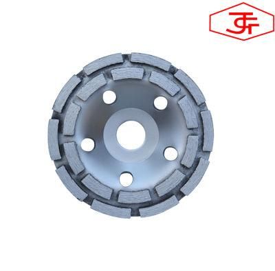 Professional Double Row Diamond Grinding Cup Wheel for Stone