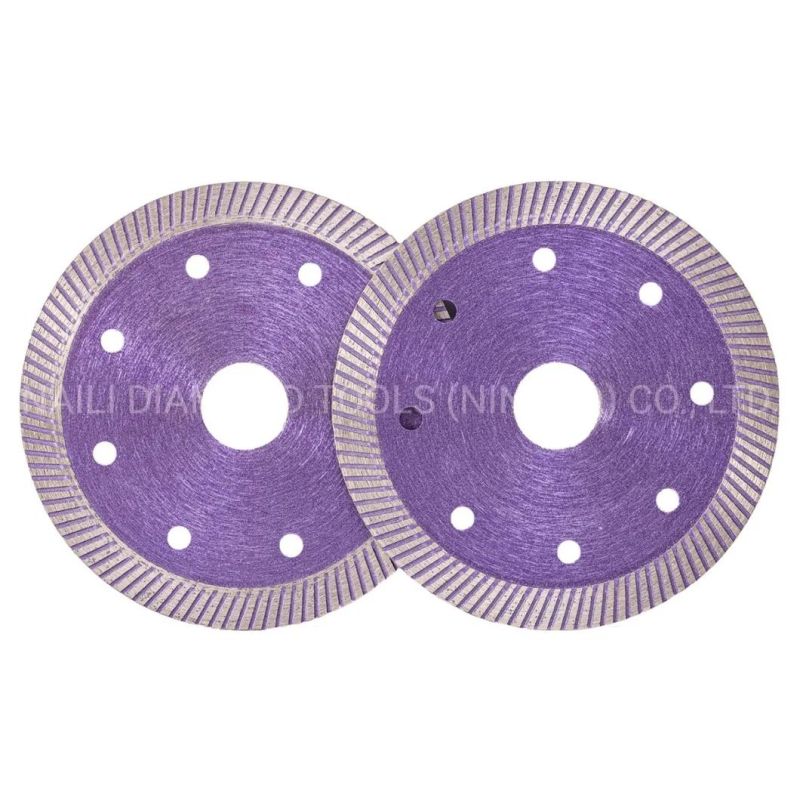 Qifeng Turbo 105mm Diamond Wave Saw Blade Cutting Tool for Tiles Ceramics and Porcelain Factory