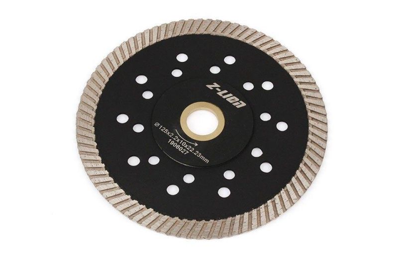 Z-Lion High Quality 125mm Diamond Saw Blade Wet Use Multi-Holes Grinding Wheels for Angle