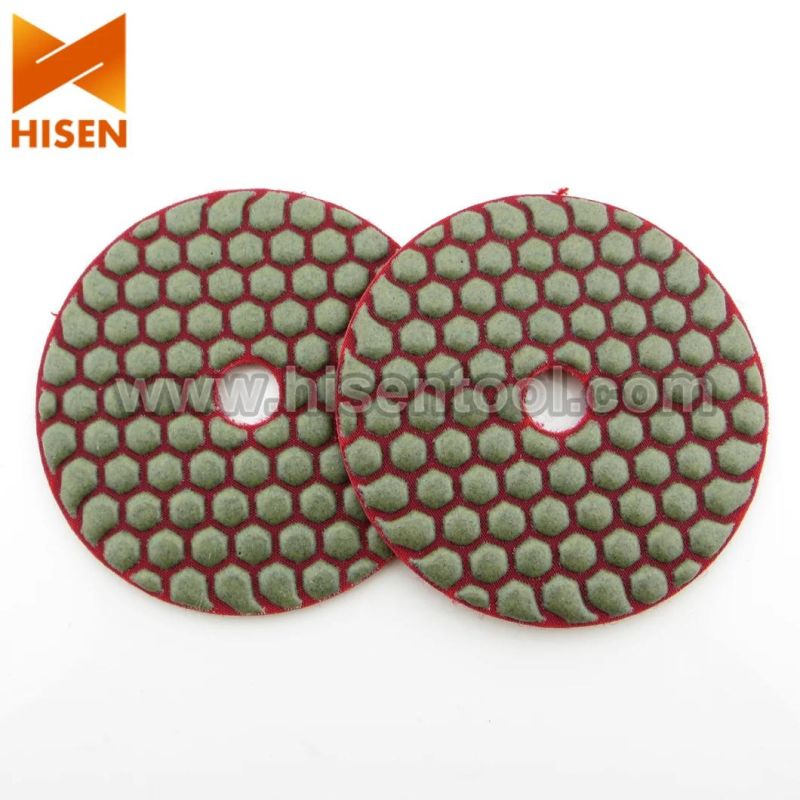 Standard Quality 100mm Hook & Loop Back Dry Flexible Polishing Pads