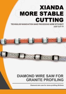 Granite Profiling Diamond Wire Saw Plastic Wire Saw