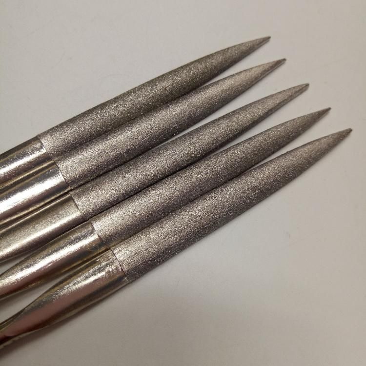 Diamond Hand File Tools 140 mm Electroplated Diamond Half Round Needle File for Wood Metal Work