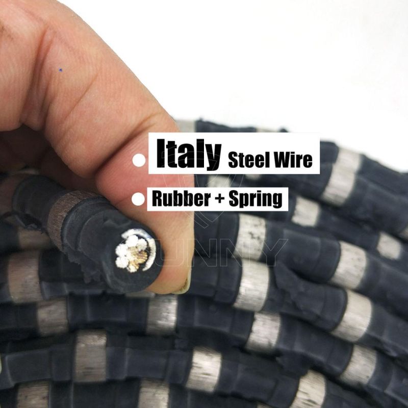 High Cutting Diamond Wire Saw Rope for Marble Stone Cutting