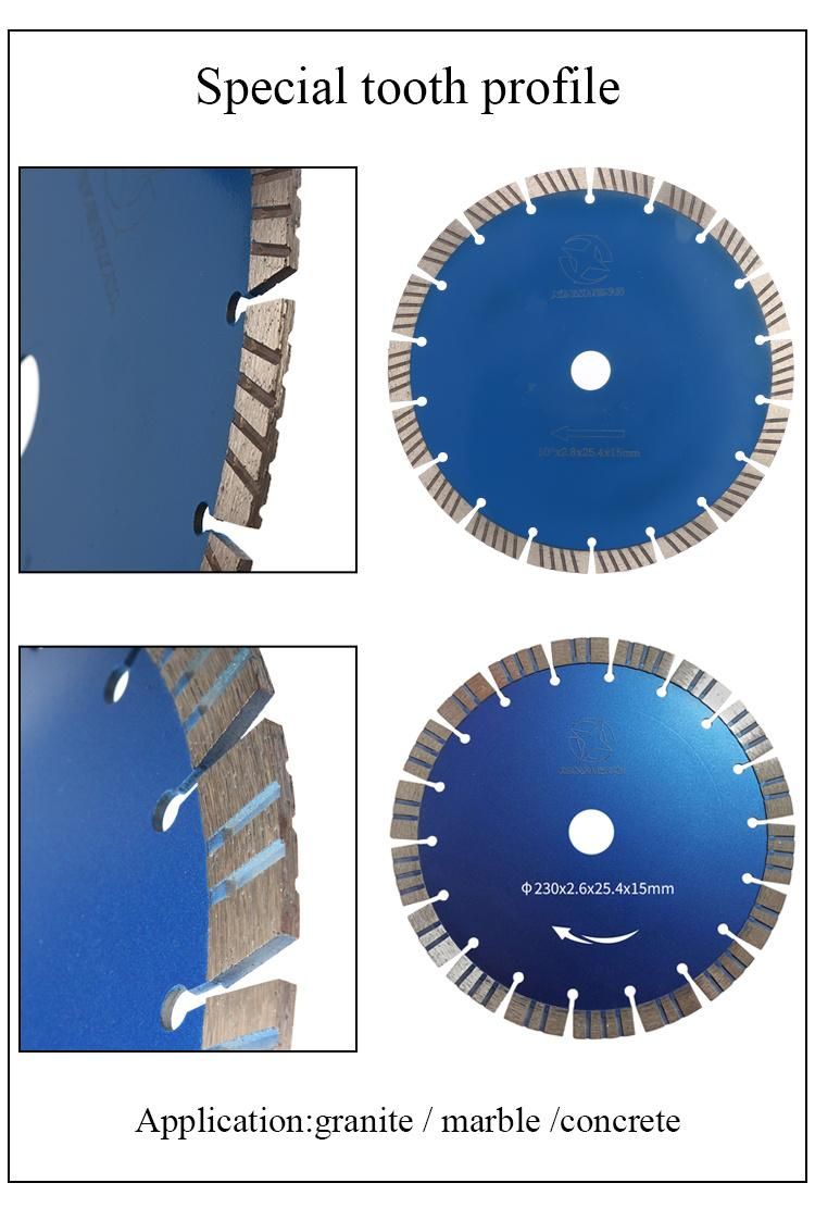 110mm Sintered Diamond Segmented Saw Blade for Dry Cutting Concrete Granite