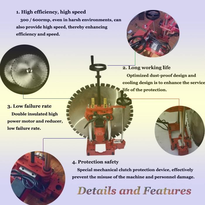 Powerful Hydraulic Concrete Wall Saw Cutting Machine